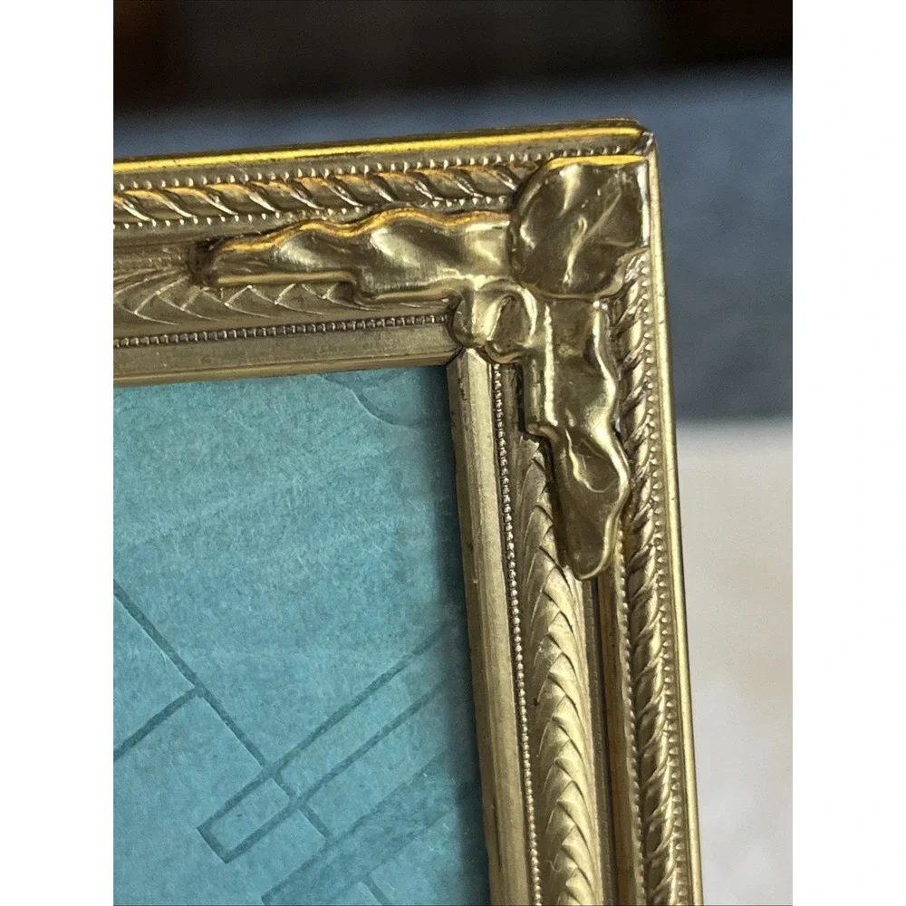Gold Filigree Ornate Picture Frame With Easel Back mid Century Vintage Classic